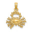 14k 3-D Cancer Zodiac Charm