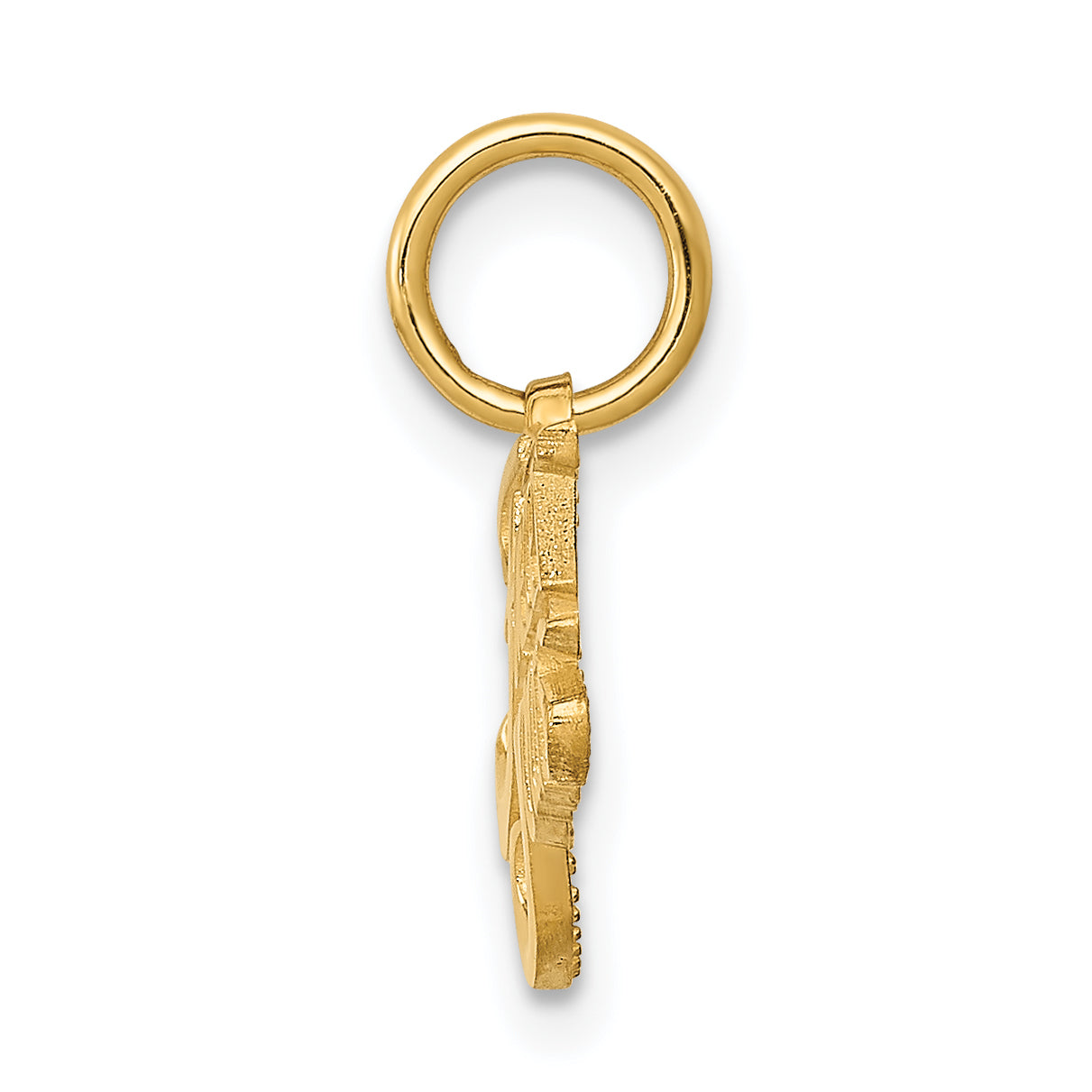 14K Gold Forever Yours Charm with Polished Finish Elegant and Timeless