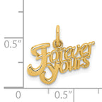 14K Gold Forever Yours Charm with Polished Finish Elegant and Timeless
