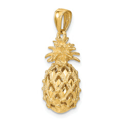 14k 3-D Cut-Out Pineapple Pendant