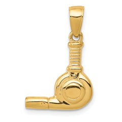 14k 3-D Blow Dryer Pendant