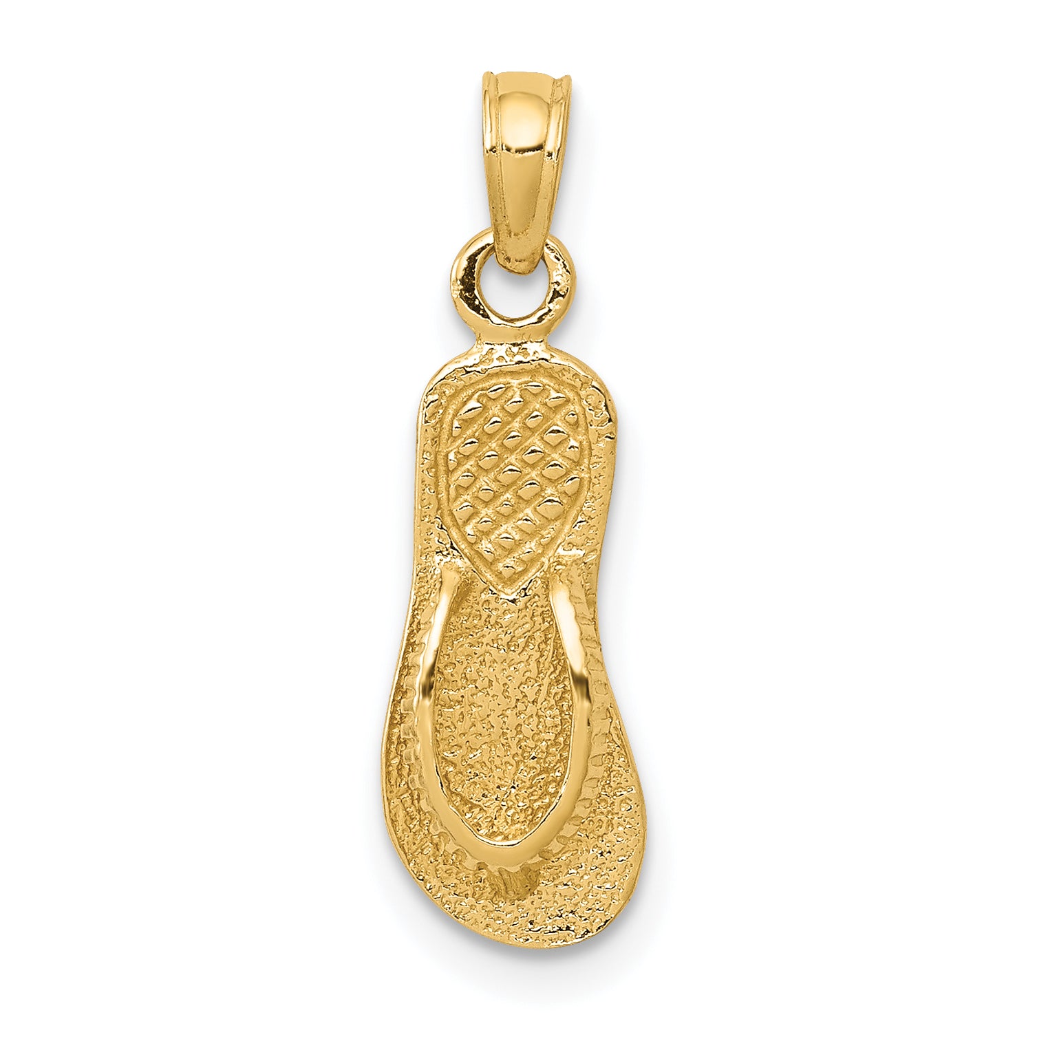 14k 3D Single Flip-Flop Pendant Main image