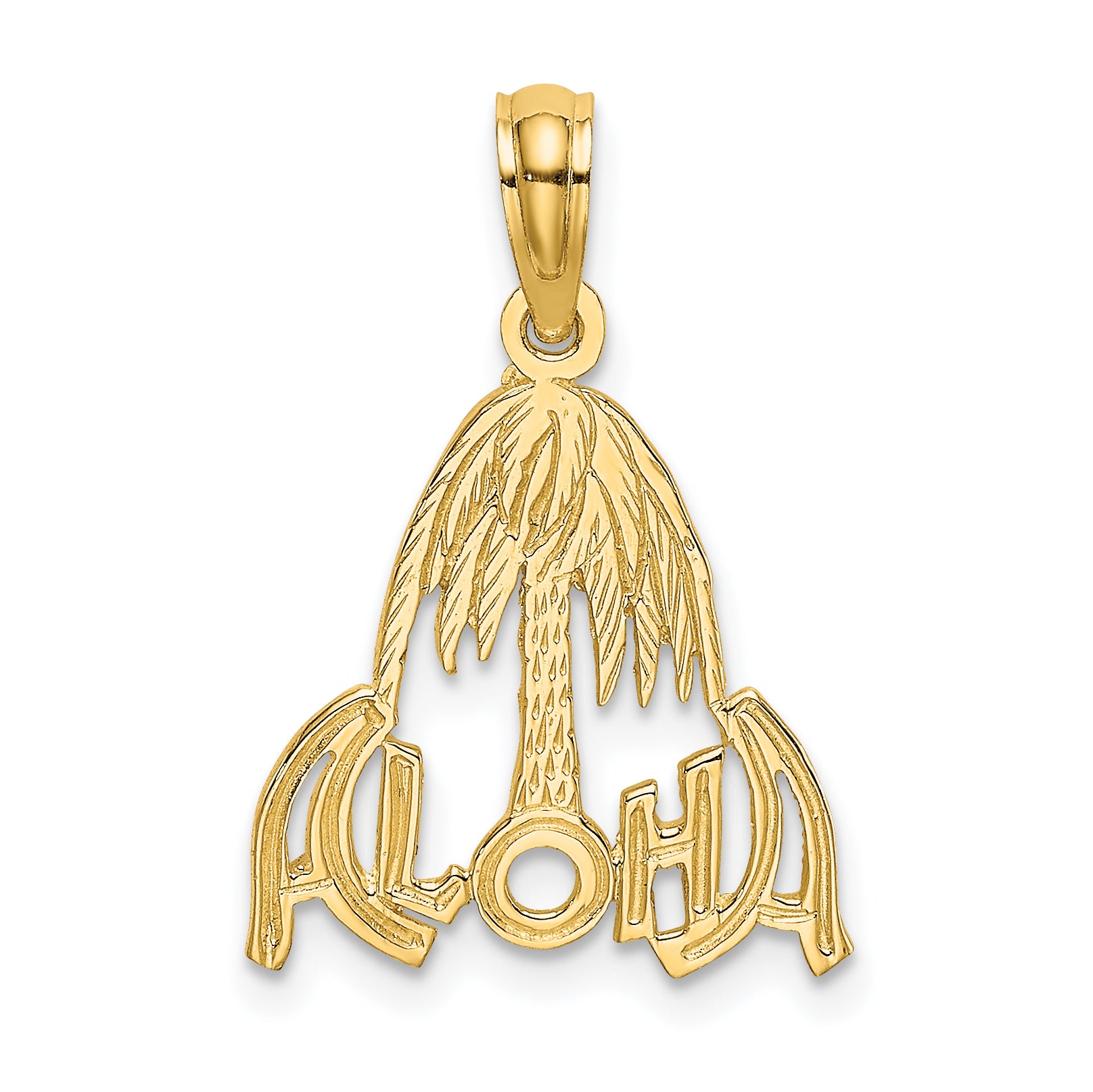 14k ALOHA Palm Tree Charm Main image