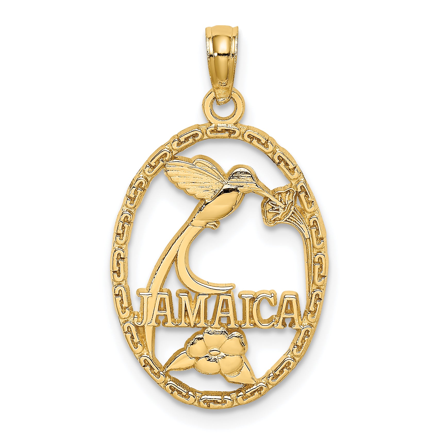 14k JAMAICA w/Bird and Flowers Charm Main image