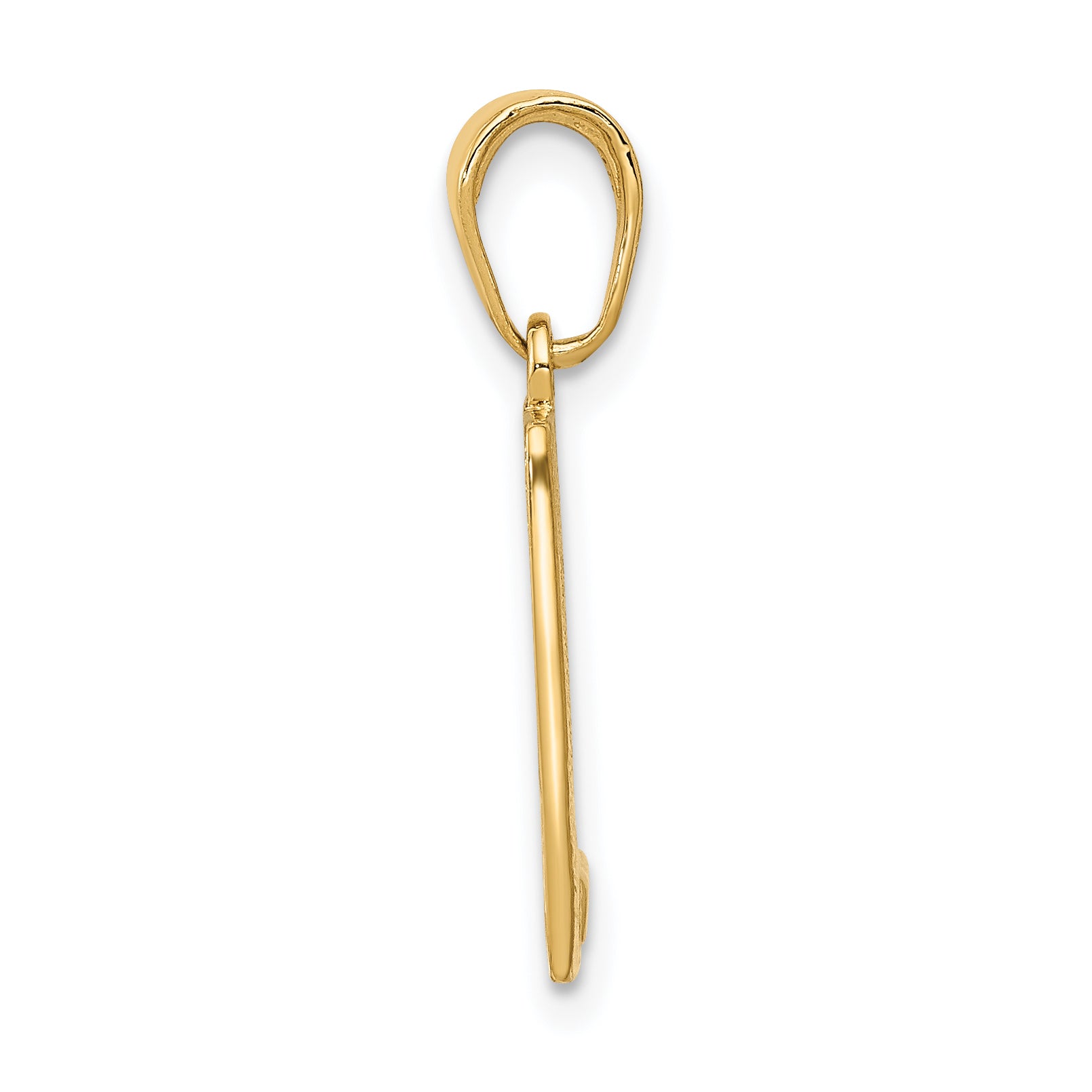 14K Gold Key West Mile Marker Pendant with Polished Finish Subtle Charm Secondary image