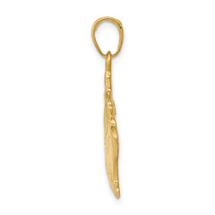 14K Gold Cruise Ship Pendant, Solid Casted Design for Men