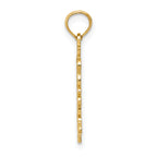 14K Gold Double Palm Trees Pendant with Solid Cast Design