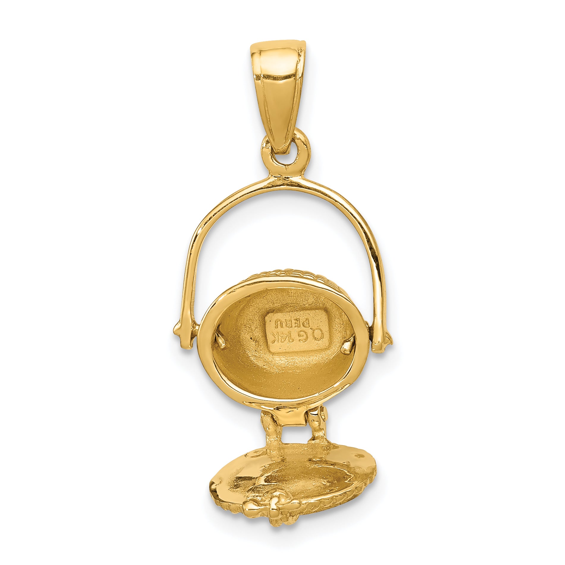 14k 3-D Nantucket Basket Pendant