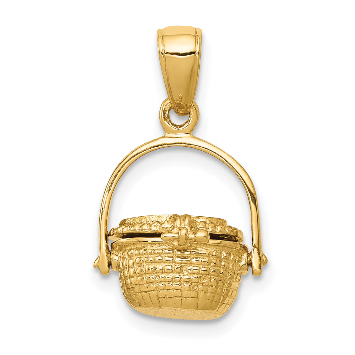 14k 3-D Nantucket Basket Pendant