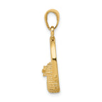 14K Gold Nantucket Basket Pendant with Solid Cast Design, 25mm Elegant Charm