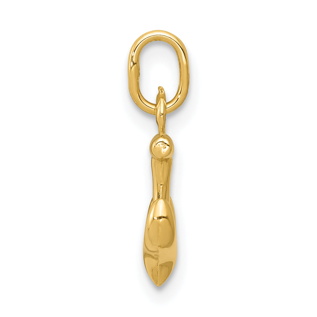 14K Gold Men's Anchor Charm 3D Design, 16mm Length Secondary image