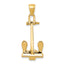14k 3-D T-Bar Style Anchor Pendant