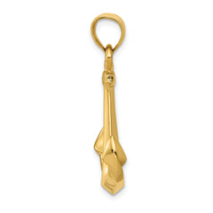 Sophia Jewelers 14K Gold 3D Anchor Pendant for Men  Solid Cast, Nautical Charm
