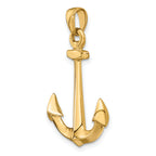Sophia Jewelers 14K Gold 3D Anchor Pendant for Men  Solid Cast, Nautical Charm