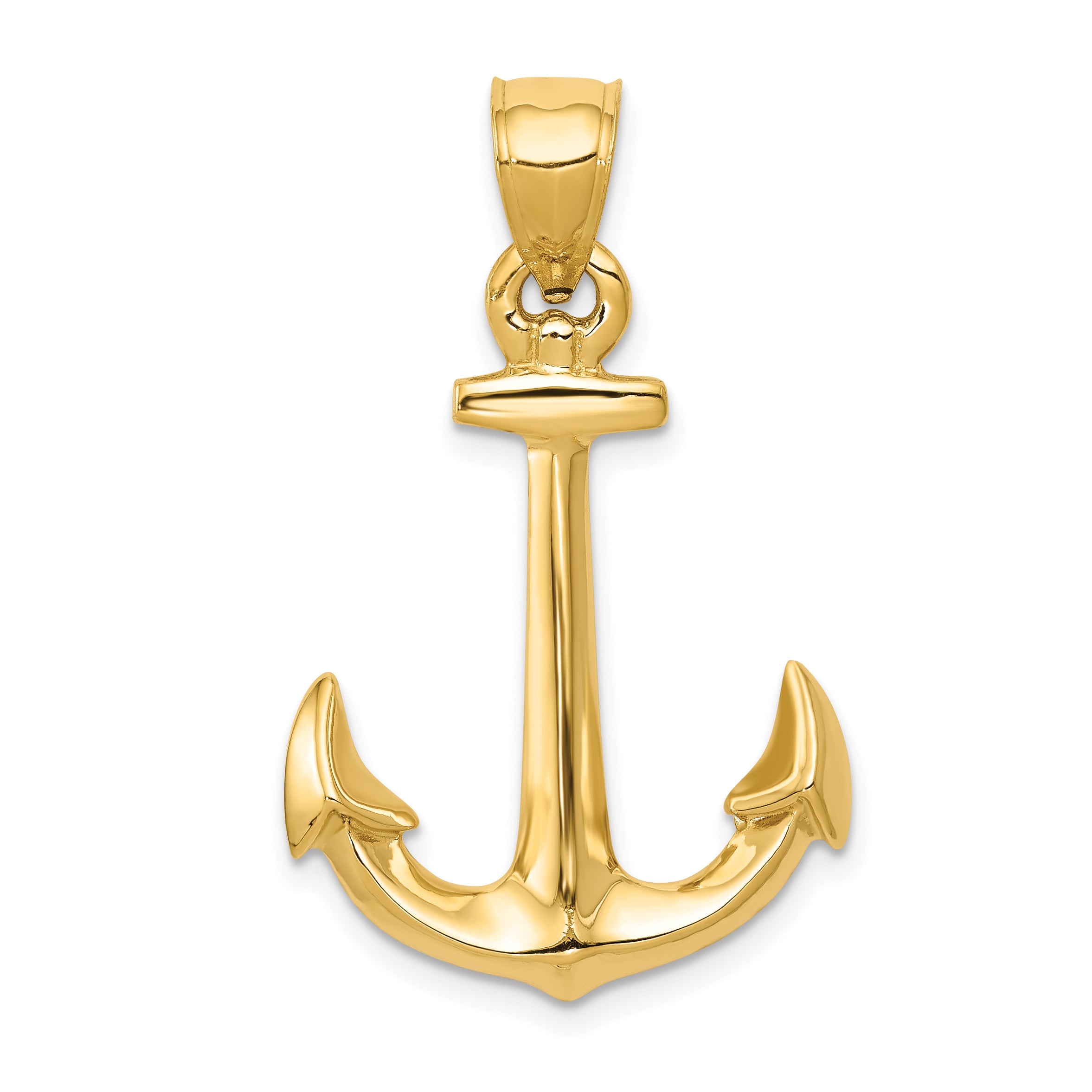 14k 3-D Anchor Pendant Main image