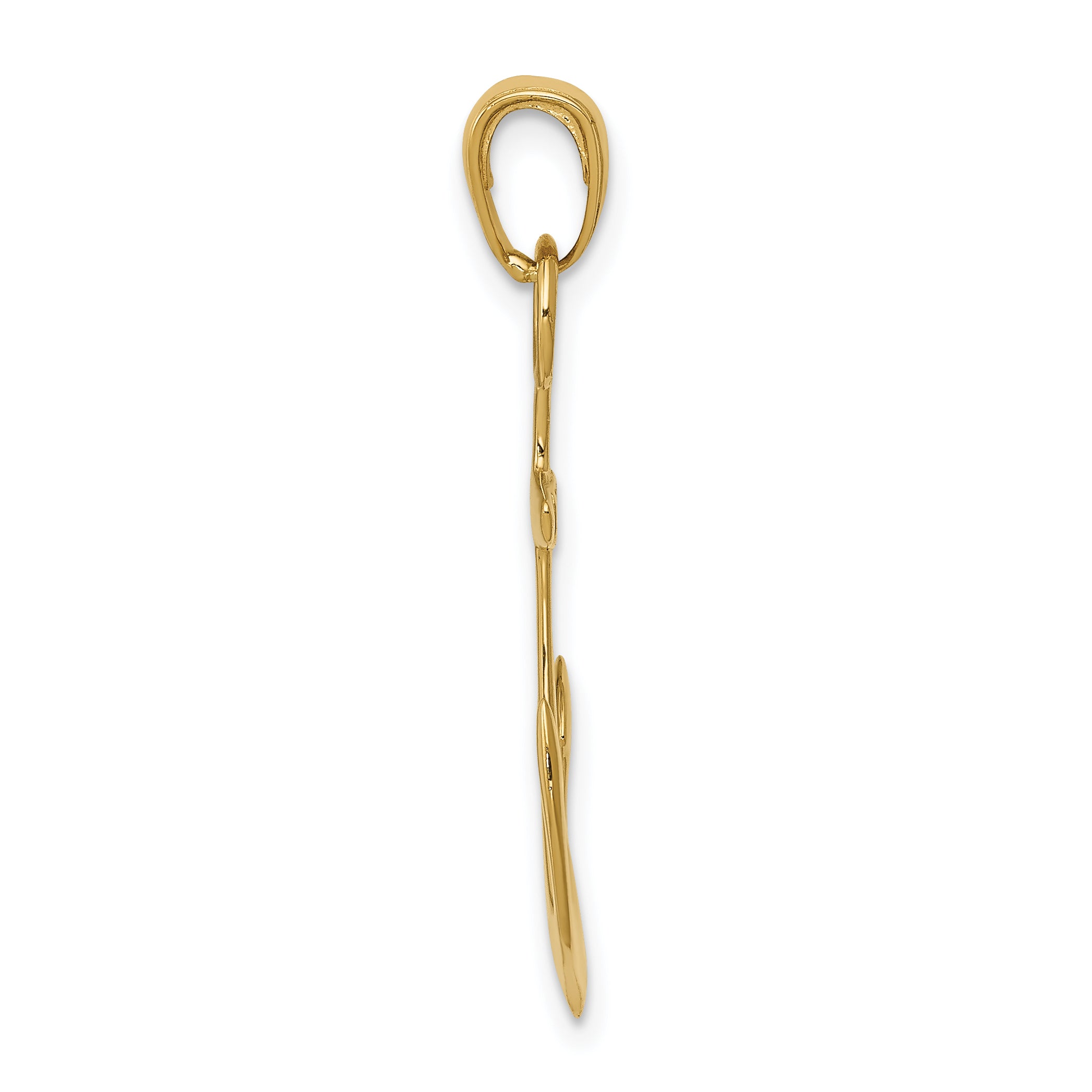 14K Gold Men's Anchor Pendant  Solid Casted, Nautical Theme