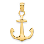 14K Gold Men's Anchor Pendant  Solid Casted, Nautical Theme