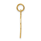 14K Gold Polished TAKEN Charm Pendant with Flat Back