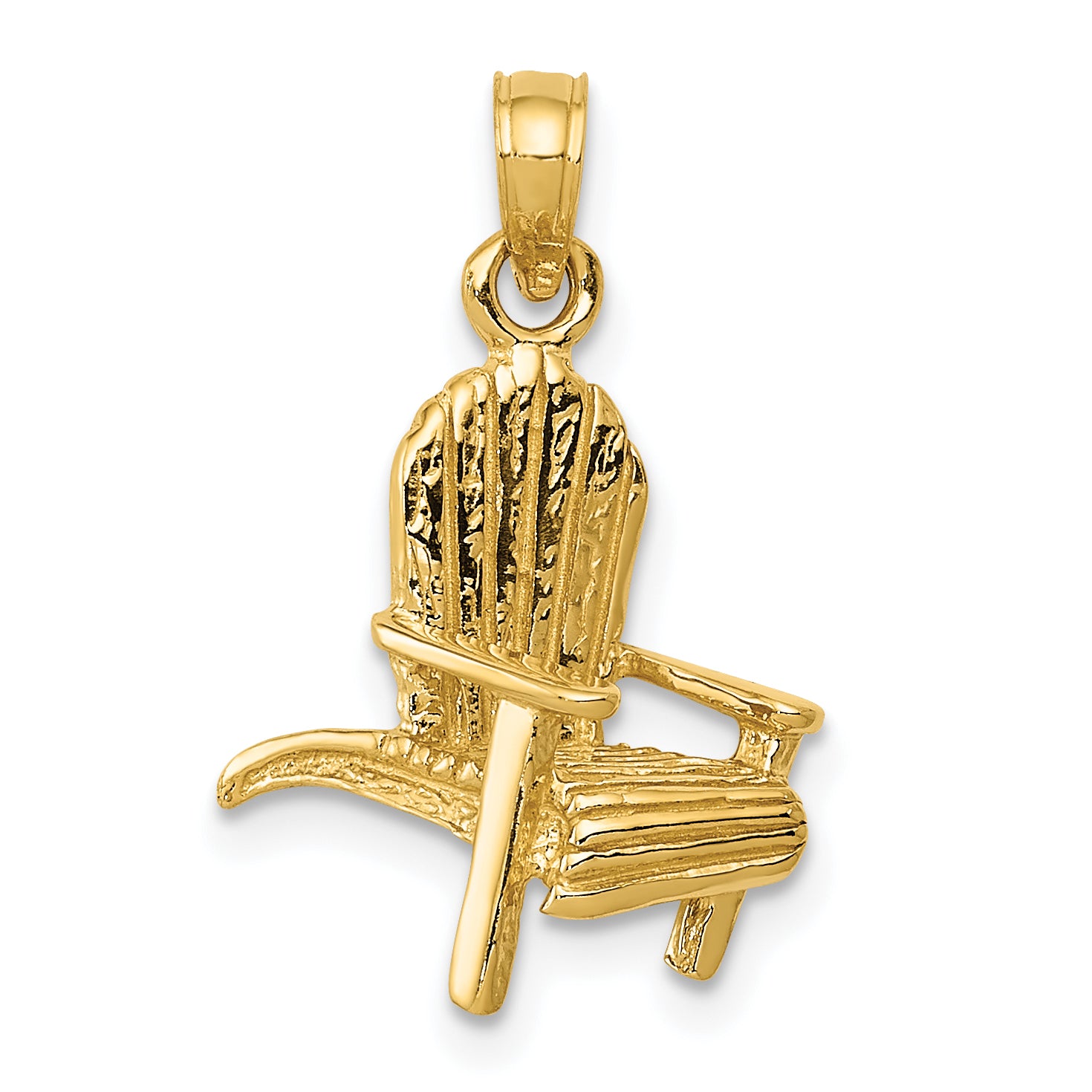 14K 3D Adirondack Beach Chair Pendant Main image