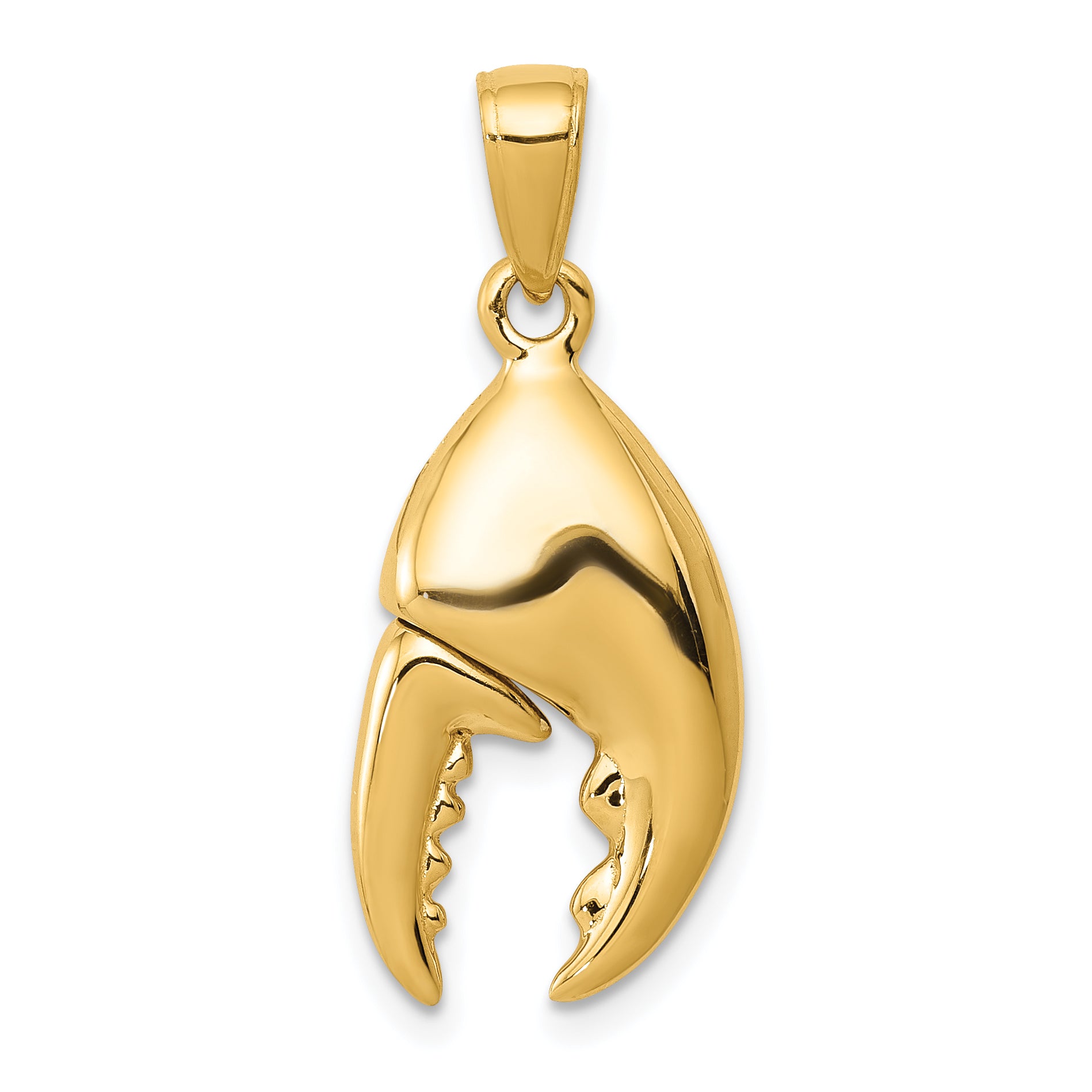 14K 3-D Moveable Stone Crab Claw Pendant Main image