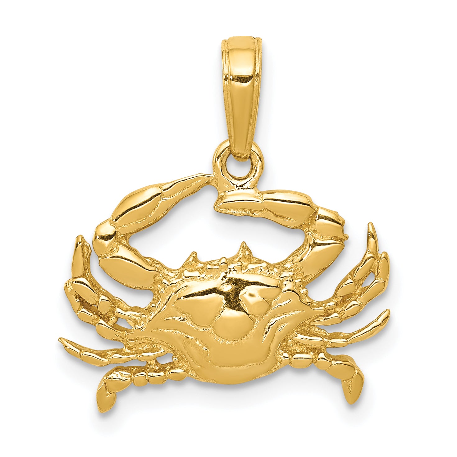 14k Blue Crab Pendant Main image