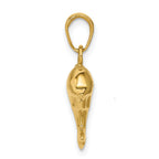14K Gold Polished 3D Dolphin Pendant for Men  Elegant, Hollow Design