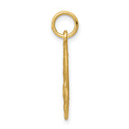 14K Gold Angel in Heart Charm Pendant Elegant Themed Design 24mm