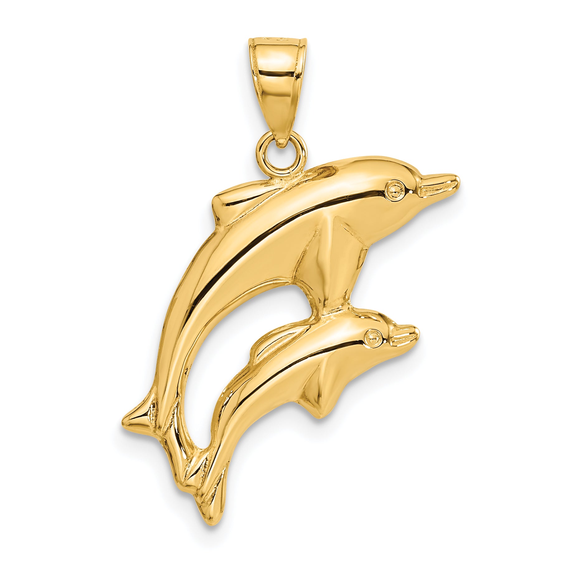 14k Dolphin Pair Pendant Main image