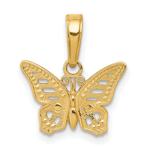 Cut-Out Butterfly Pendant in 14K Yellow Gold, 14mm - Sophia Jewelers