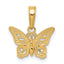 14k Cut-Out Butterfly Pendant