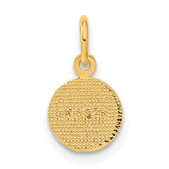 14K Gold Polished Angel Charm Elegant and Petite Design