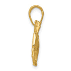 14K Gold Standing Horse Pendant for Men with Polished Finish