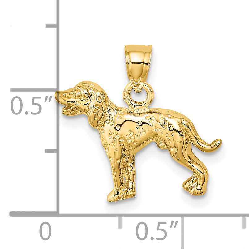 14k Dalmatian Dog Charm