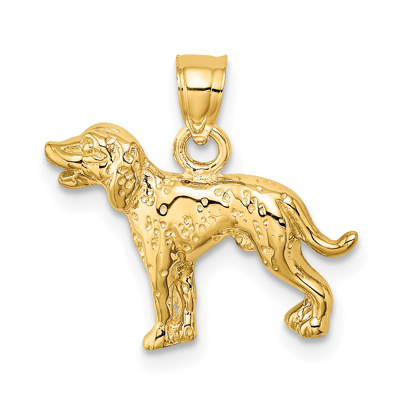 14k Dalmatian Dog Charm