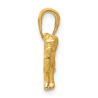 14K Gold Springer Spaniel Dog Pendant with Polished Finish Solid Design