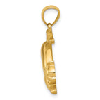 14k Stretching Cat Pendant