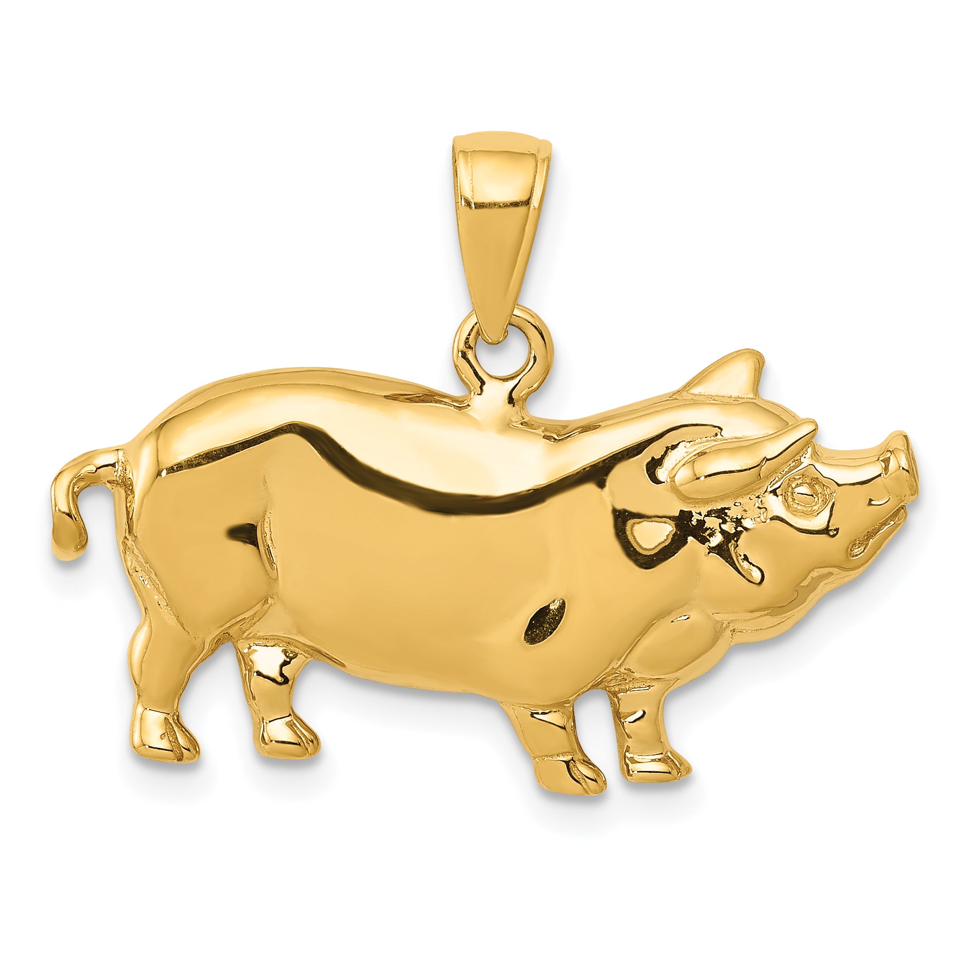 14k Pot Belly Pig Pendant Main image