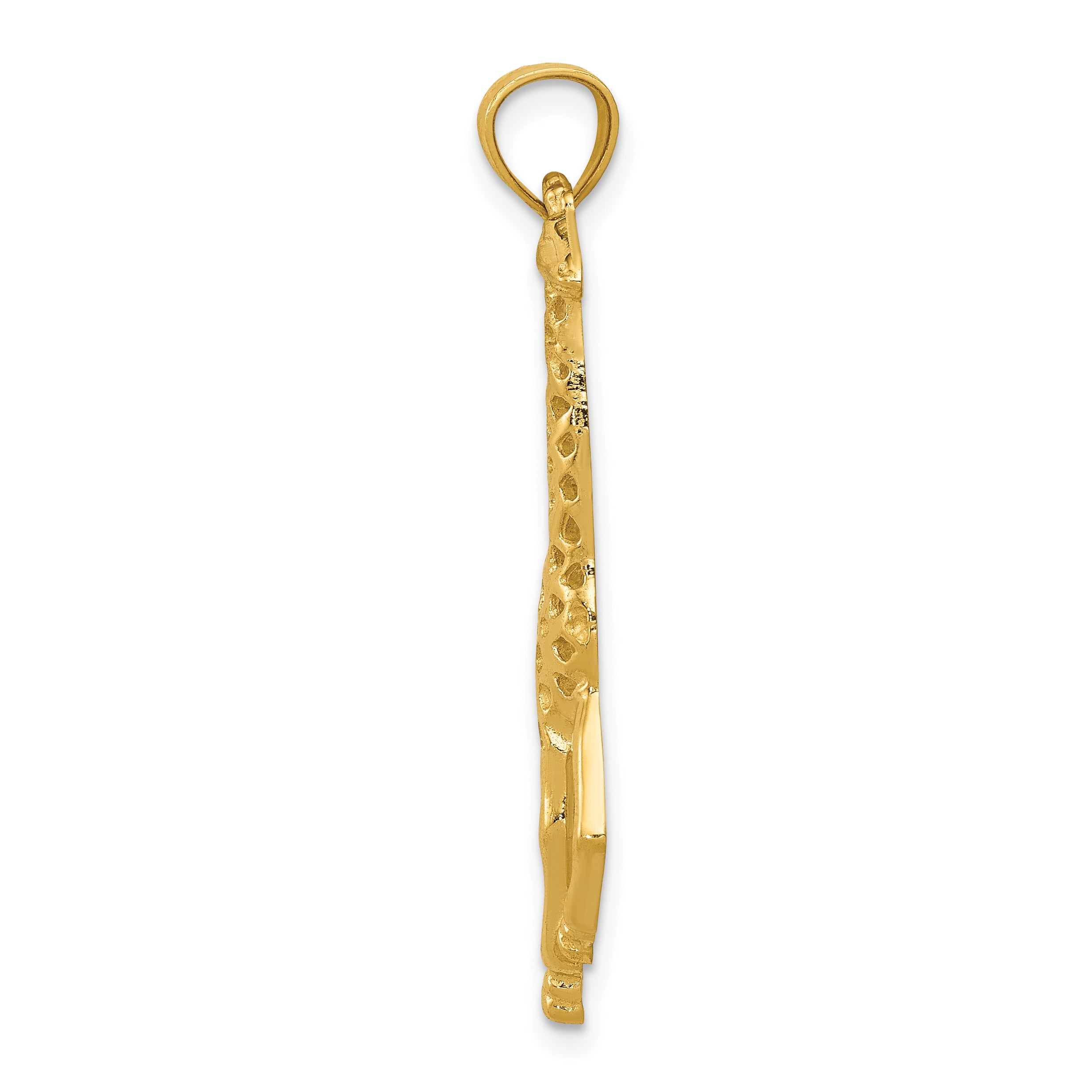14K Gold Giraffe Pendant for Men Solid Casted Charm Secondary image