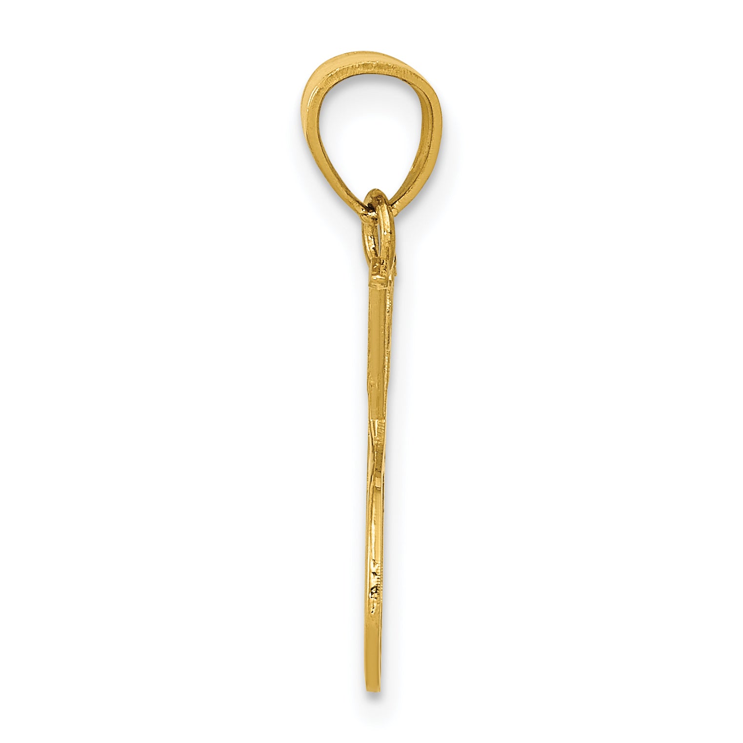 14K Gold Double Tennis Racquet Charm with Polished Finish  Sporty MenÃÂ¢Ã¢âÂ¬Ã¢âÂ¢s Pendant
