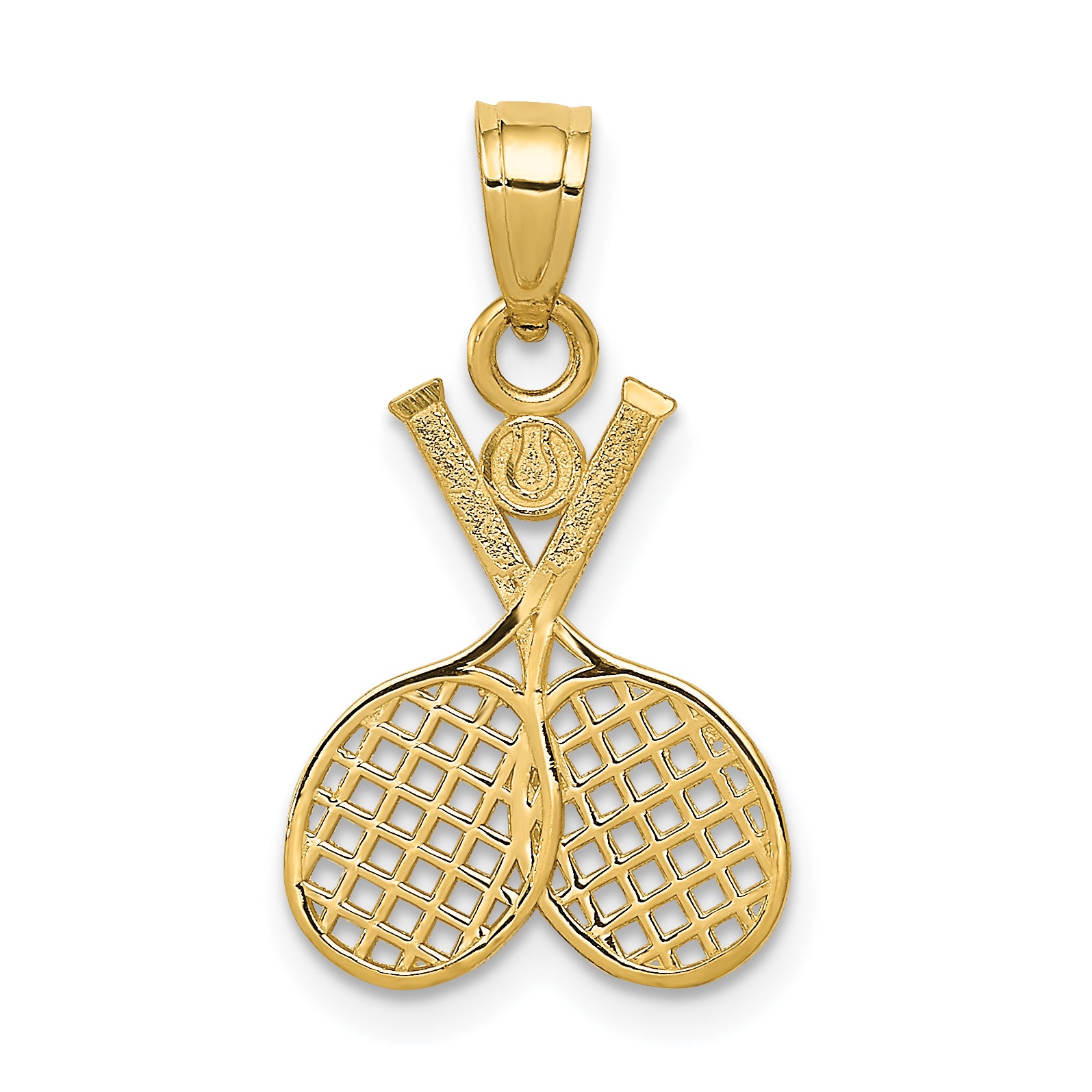 14k Double Tennis Racquet Charm Main image