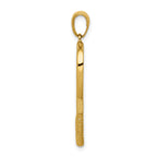 14K Gold 3D Tennis Racquet Pendant for Men  Polished, Solid, Textured
