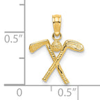 14k 3-D Golf Clubs with Ball Charm