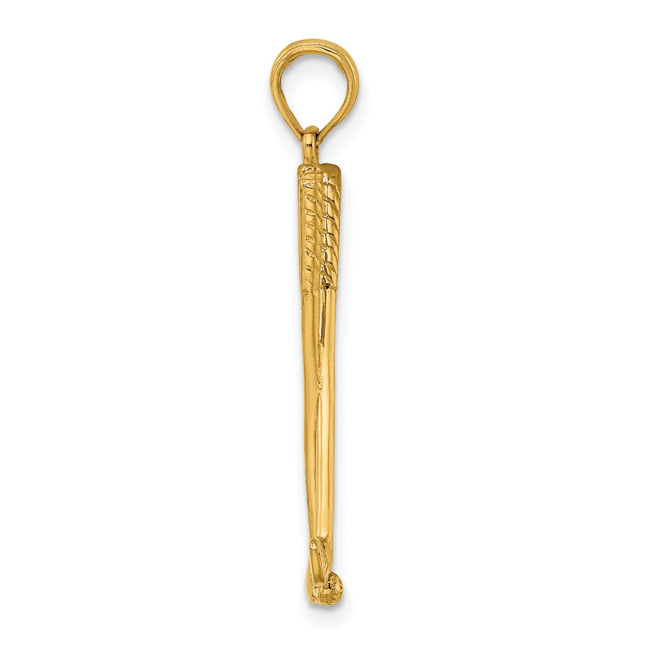 14k 3-D Double Golf Clubs with Ball Charm