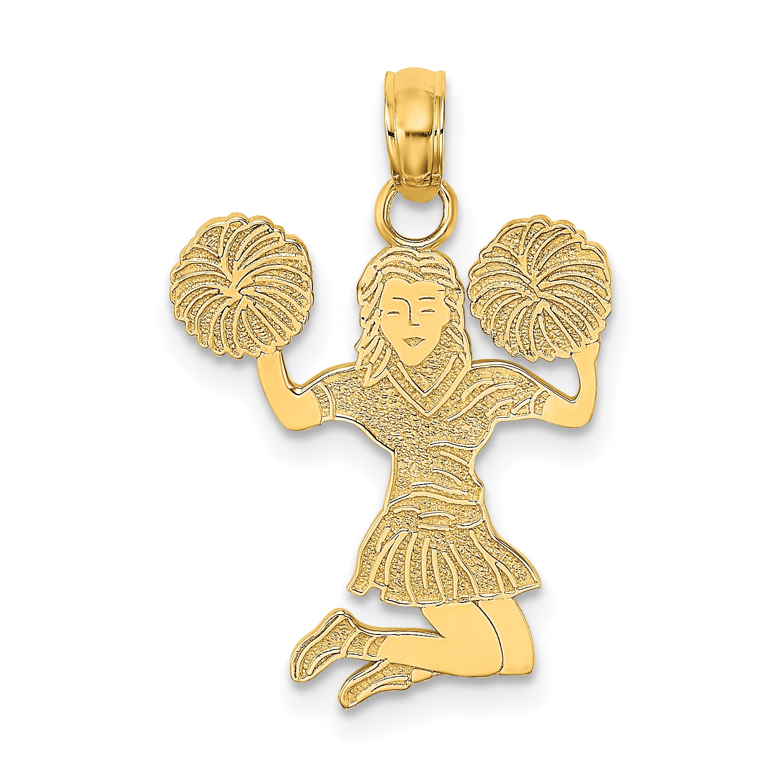 14k Cheerleader Jumping with Pom-Pom's Charm Main image