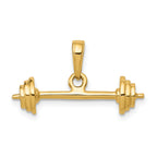 14k 3-D Barbell Pendant