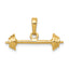 14k 3-D Barbell Pendant