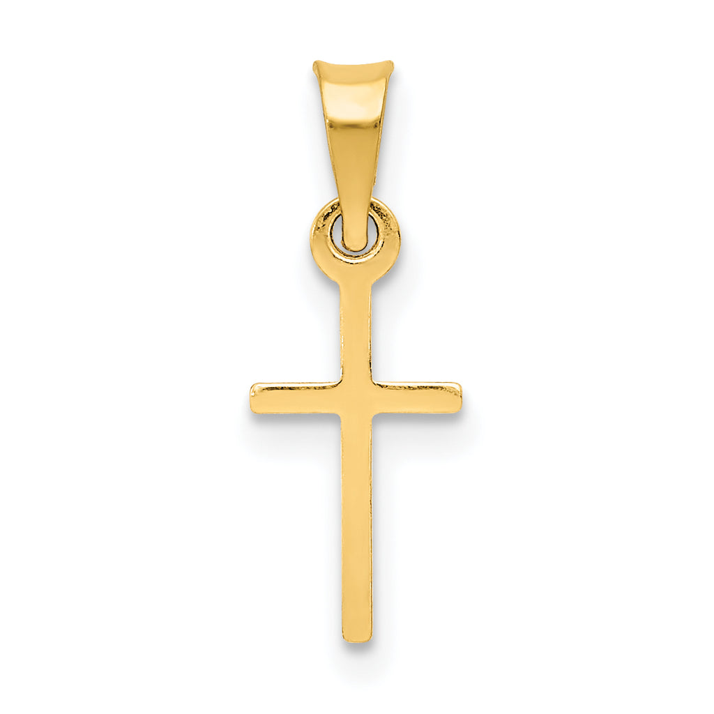14k Polished Cross Charm
