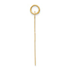 14K Gold Polished Cross Charm Pendant with Flat Back Design