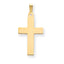 14K Polished Cross Charm