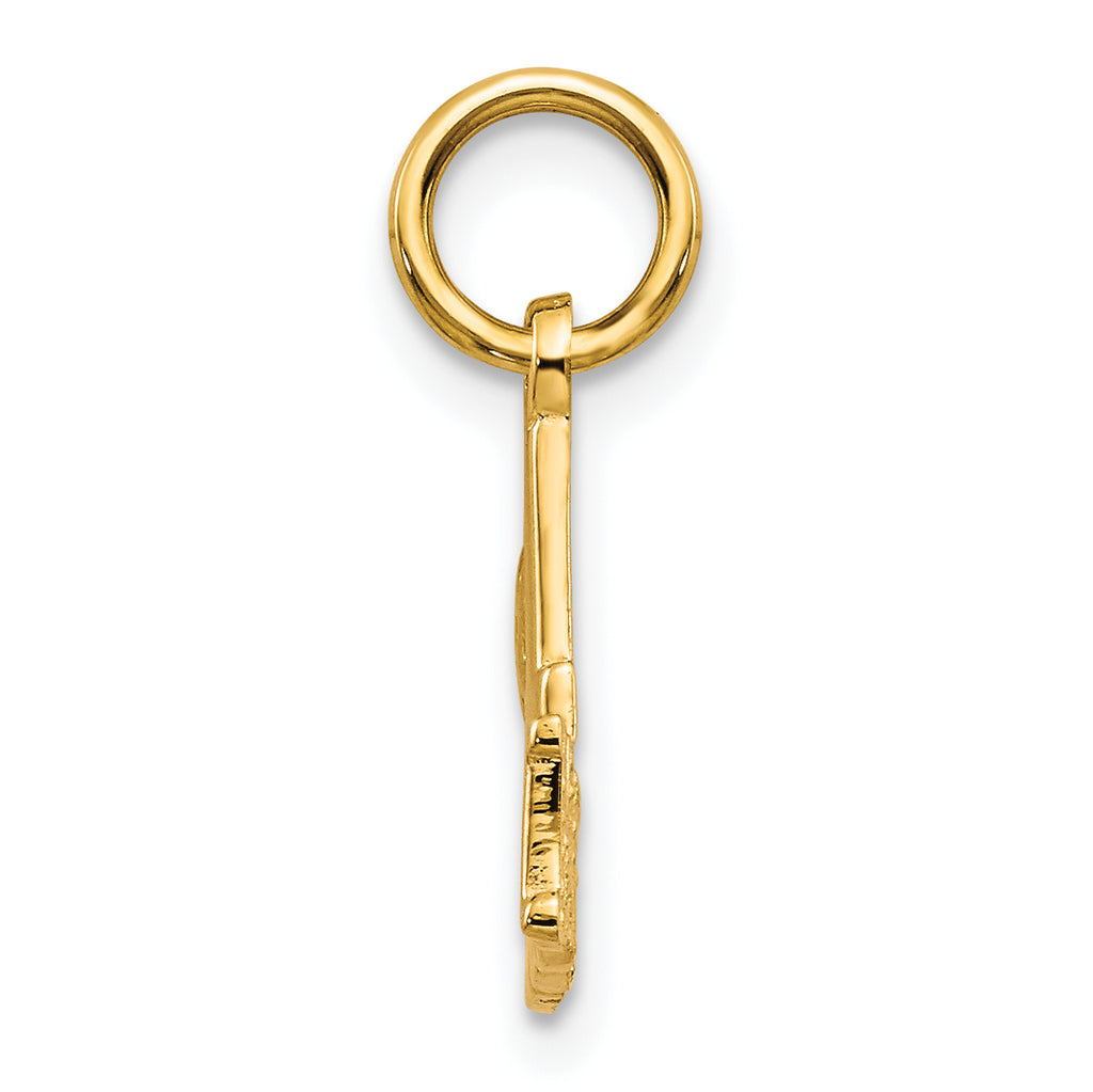 14K Gold Polished #1 MOM Charm  Solid, Elegant, Gift-Ready Design